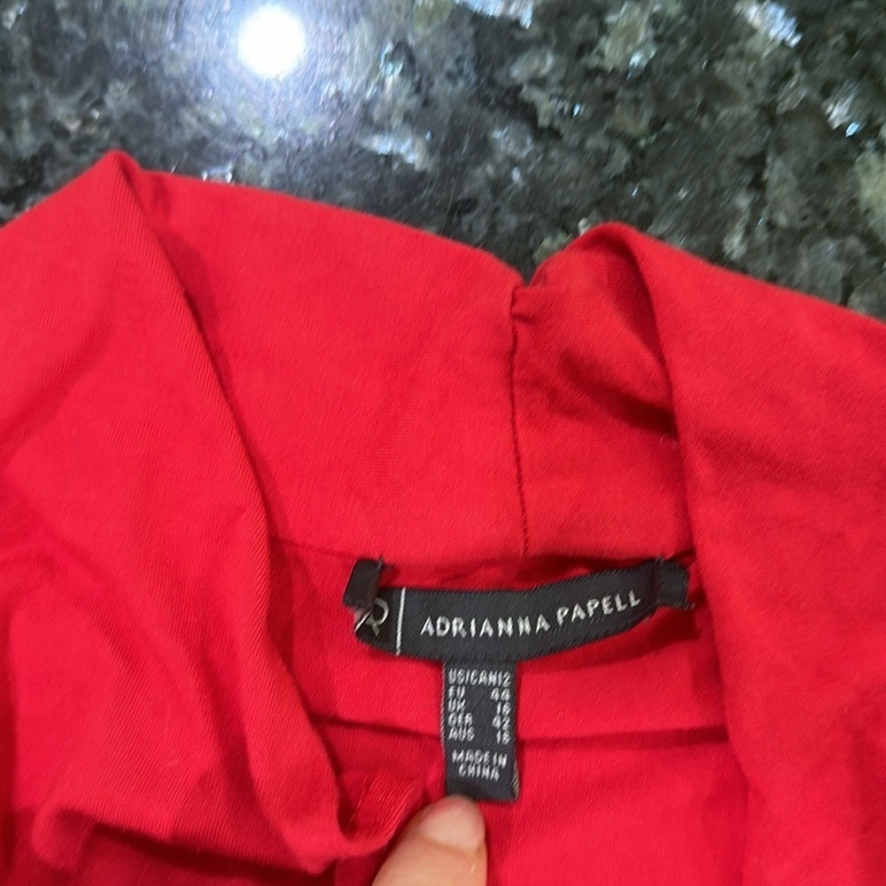 Adrianna Papell Red Midi Dress - Picture 4 of 12